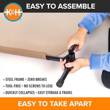 K&H Elevated Outdoor Dog Cot Bed for Medium Dogs