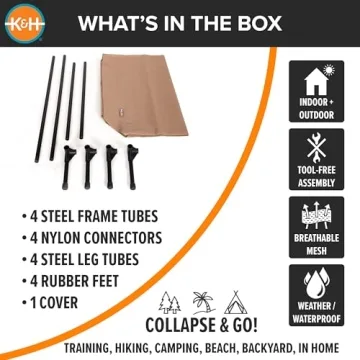 K&H Elevated Outdoor Dog Cot Bed for Medium Dogs