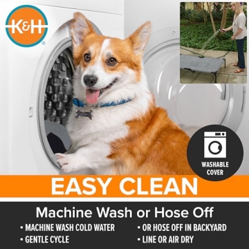 K&H Elevated Outdoor Dog Cot Bed for Medium Dogs