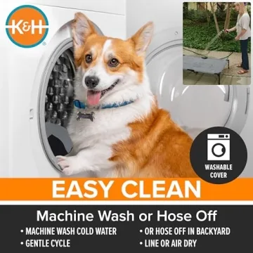 K&H Elevated Outdoor Dog Cot Bed for Medium Dogs