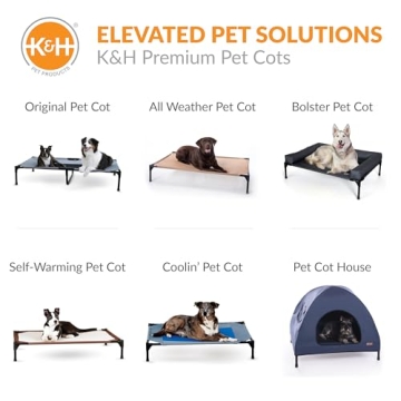K&H Elevated Outdoor Dog Cot Bed for Medium Dogs