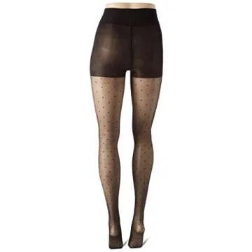Stylish Hanes Compression Control Top Dot Tights for Women