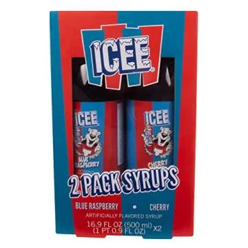 ICEE Slushie Snow Cone Machine Bundle. Genuine ICEE Home Countertop Slushie Ice Shaver, 2-Pack ICEE Syrups & 20 ICEE Paper Cups & Straws.