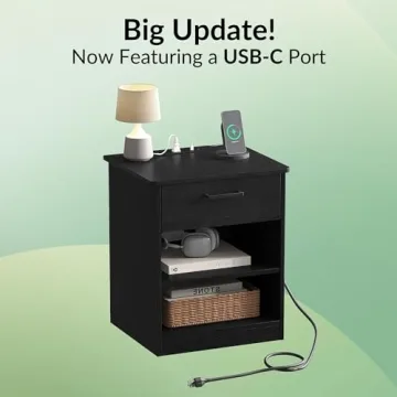 ODIKA Everyday Side Table with Fast Charging Station