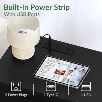 ODIKA Everyday Side Table with Fast Charging Station
