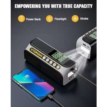 VTOMAN X6 Pro Tire Inflator  Portable Air Compressor 160PSI