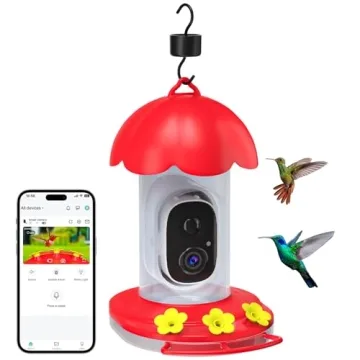 DOCOON Hummingbird Feeder with Camera for Bird Enthusiasts