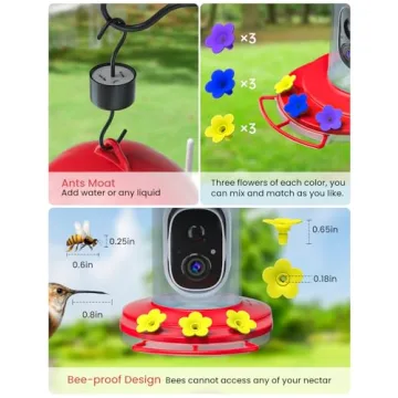 DOCOON Hummingbird Feeder Camera Ideal for Bird Lovers