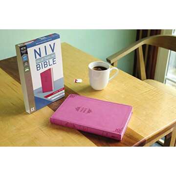 NIV, Value Thinline Bible, Large Print, Leathersoft, Pink, Comfort Print