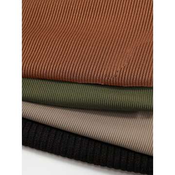 MakeMeChic Women's Stylish Ribbed Knit Tank Tops Pack