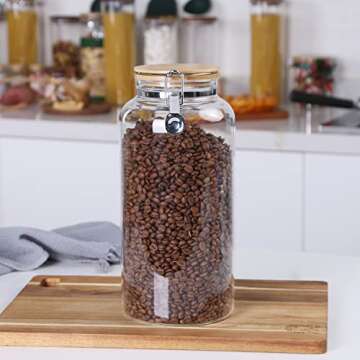 Airtight Glass Storage Jar for Coffee and More
