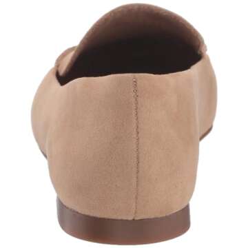 Amazon Essentials Women's Loafer Flat, Light Tan Microsuede, 5