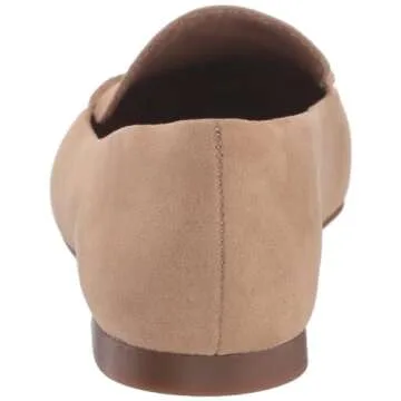 Amazon Essentials Women's Loafer Flat, Light Tan Microsuede, 5