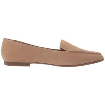 Amazon Essentials Women's Loafer Flat, Light Tan Microsuede, 5