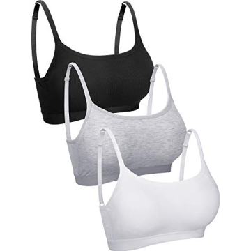 Comfortable 3 Piece Mini Camisole Bras in Essential Colors