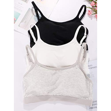 Comfortable 3 Piece Mini Camisole Bras in Essential Colors