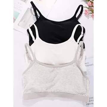 Comfortable 3 Piece Mini Camisole Bras in Essential Colors