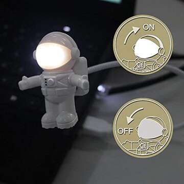 SOONDAR® Creative Spaceman Astronaut LED Flexible USB Light for Laptop PC Notebook