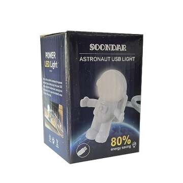 SOONDAR® Creative Spaceman Astronaut LED Flexible USB Light for Laptop PC Notebook