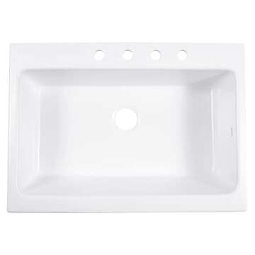 Parker Fireclay Drop-In Kitchen Sink - Stylish & Durable
