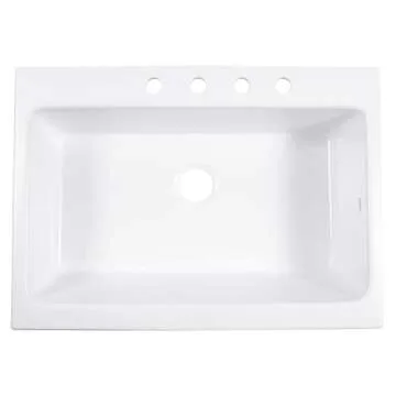Parker Fireclay Drop-In Kitchen Sink - Stylish & Durable