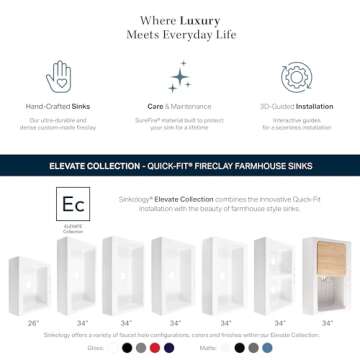 Parker Fireclay Drop-In Kitchen Sink - Stylish & Durable