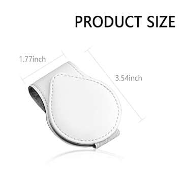 OFBAND Magnetic Sunglass Holder for Car Visor,PU Leather Car Sunglass Holder Organizes Glasses Ticke...