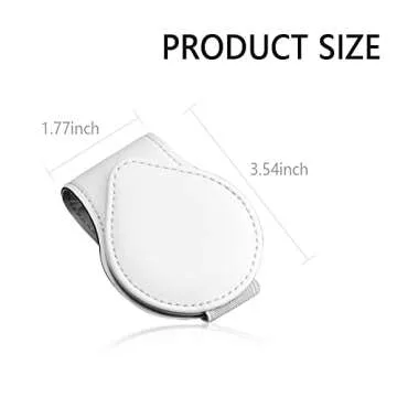 OFBAND Magnetic Sunglass Holder for Car Visor,PU Leather Car Sunglass Holder Organizes Glasses Ticke...