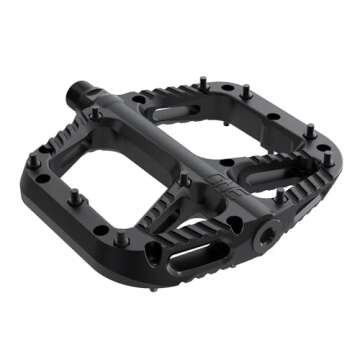 OneUp Components Composite Pedals, Black – Lightweight, Durable Flat Bike Pedals for Mountain Bikes (MTB)