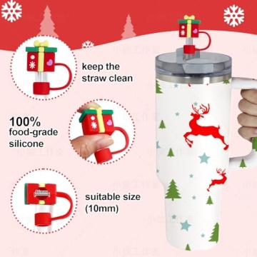 Charming 10mm Straw Covers for Stanley 40oz Cups