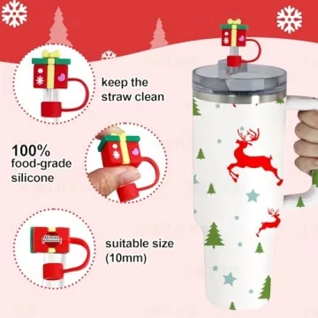 Charming 10mm Straw Covers for Stanley 40oz Cups