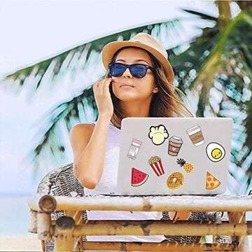 Vsco Cute Food Stickers for Water Bottles 100 Pcs Waterproof Aesthetic Trendy Stickers for Teens Kids Girls and Boys, Perfect for Laptop Notebook Tablet Phone Car Travel Extra Durable 100% Vinyl