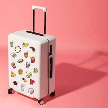 Vsco Cute Food Stickers for Water Bottles 100 Pcs Waterproof Aesthetic Trendy Stickers for Teens Kids Girls and Boys, Perfect for Laptop Notebook Tablet Phone Car Travel Extra Durable 100% Vinyl