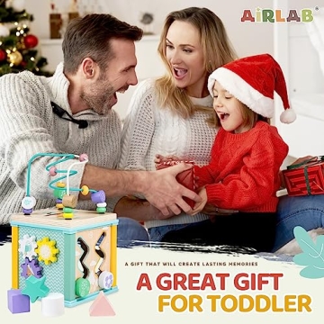 Wooden Educational Toy Activity Cube for Toddlers