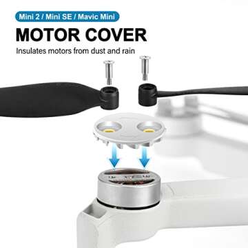 STARTRC Mini 2 SE Accessories Kit（4-in-1） Propeller Guard+Propeller Holder+Motor Cover Cap+Landing Gear for DJI Mini 2 SE/Mini 2 /Mini SE Accessories