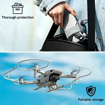 STARTRC Mini 2 SE Accessories Kit（4-in-1） Propeller Guard+Propeller Holder+Motor Cover Cap+Landing Gear for DJI Mini 2 SE/Mini 2 /Mini SE Accessories