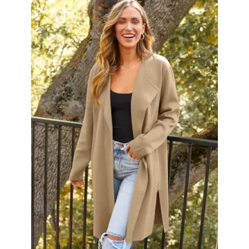 LILLUSORY Women's Long Cardigan Elegant & Warm Winter Style