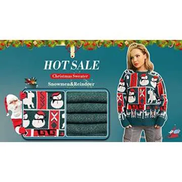 Fashionme Ugly Christmas Sweater for Women Winter Style