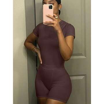 AYWA Stylish Women's Two Piece Matching Outfits in Cocoa