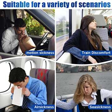 Hionfurt 48 Count Motion Sickness Patches for Cruise Airplane Car,Ear Patch for Motion Sickness(48 Count (Pack of 1))