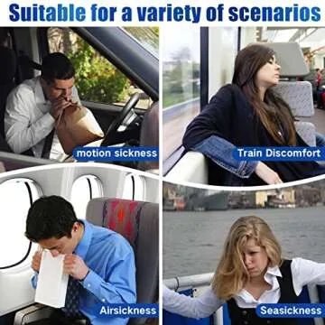 Hionfurt 48 Count Motion Sickness Patches for Cruise Airplane Car,Ear Patch for Motion Sickness(48 Count (Pack of 1))