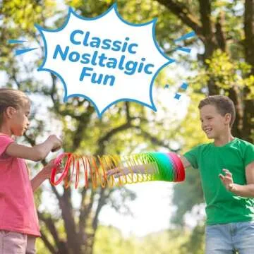 Jumbo Rainbow Spring Coil Toy - 6" Vibrant Fun for Kids