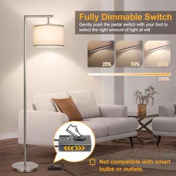 Boncoo Modern Dimmable Floor Lamp for Any Room