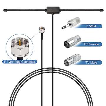 Bingfu FM Radio Dipole Antenna for Stereo Receiver Indoor Pioneer Onkyo Yamaha Marantz Bose Wave Mus...