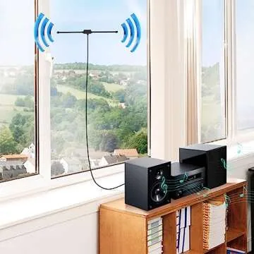 Bingfu FM Radio Dipole Antenna for Stereo Receiver Indoor Pioneer Onkyo Yamaha Marantz Bose Wave Music System FM Radio Home Stereo Receiver AV Audio Video Home Theater Receiver