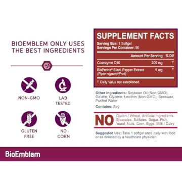 BioEmblem CoQ10 with BioPerine for Heart Health