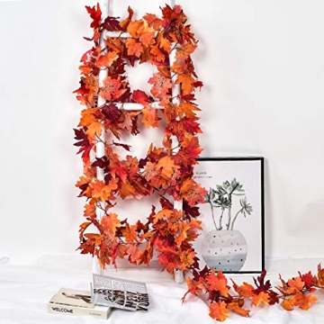 Artiflr Fall Maple Leaf Garland for Home Decor