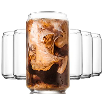 Beneti Stylish Iced Coffee Glasses Set - Dishwasher Safe