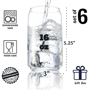 Beneti Stylish Iced Coffee Glasses Set - Dishwasher Safe