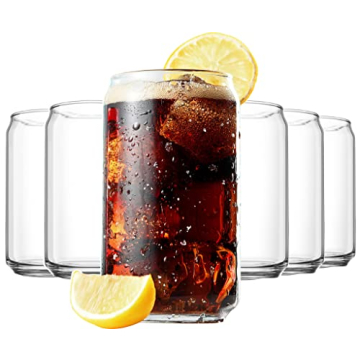 Beneti Stylish Iced Coffee Glasses Set - Dishwasher Safe